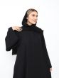 عباية من الامام و الخلف بتطريز كرستال أسود