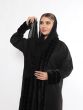 عباية اسود لف مع تدخيله كم مخمل 