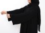 عباية مطرز بكرستال اسود من الامام والكتف